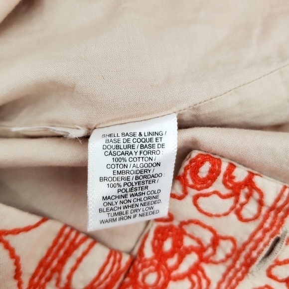 Ann Taylor Loft Women's Red Floral Embroidered Shorts - Picture 4 of 5